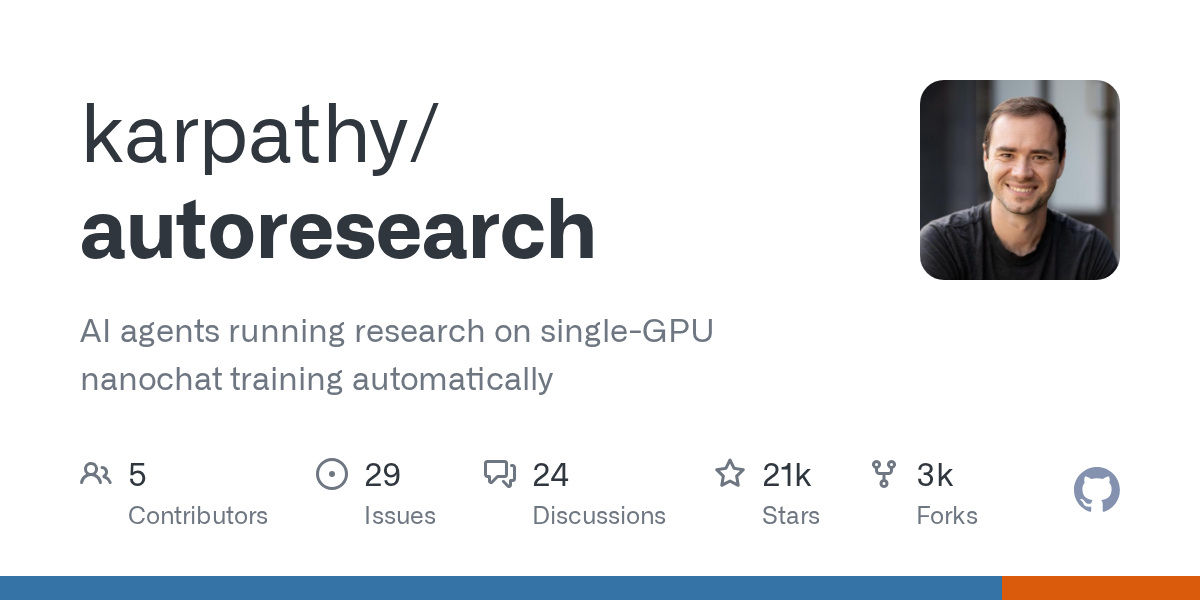autoresearch GitHub 仓库