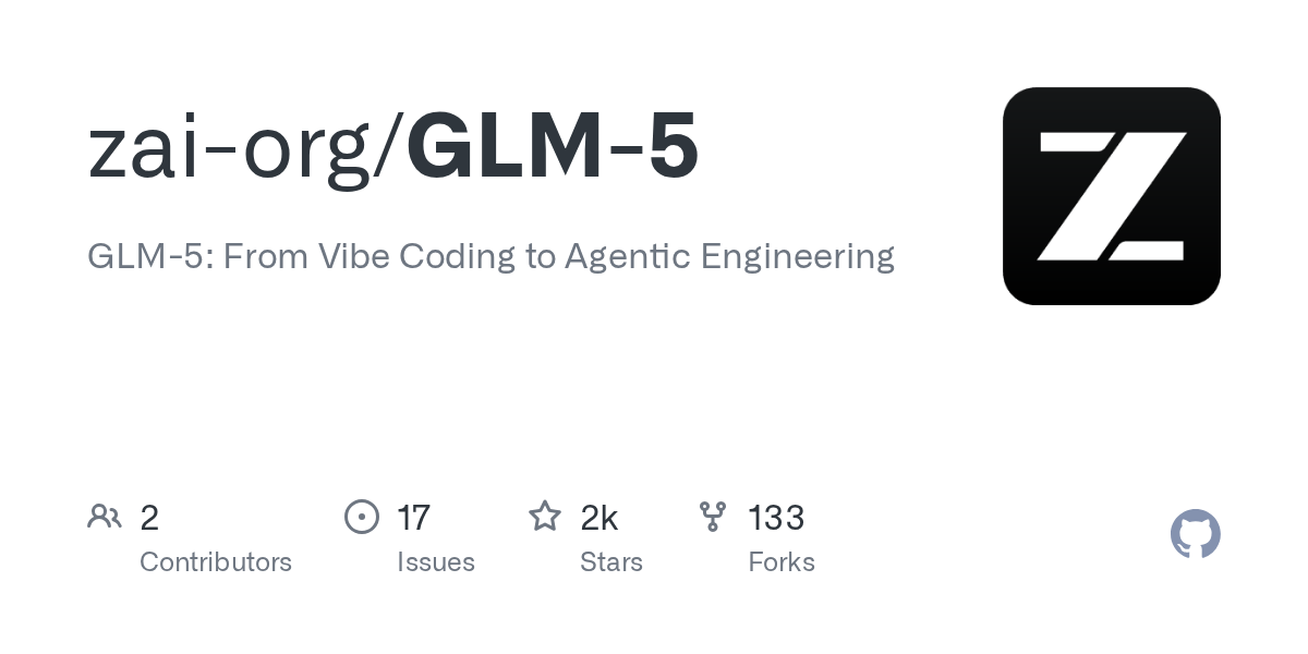GLM-5 GitHub 仓库